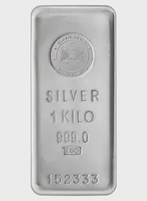 Emirates 1kg Pure Silver Bar 999 - 1 Kilogram - Variable Design