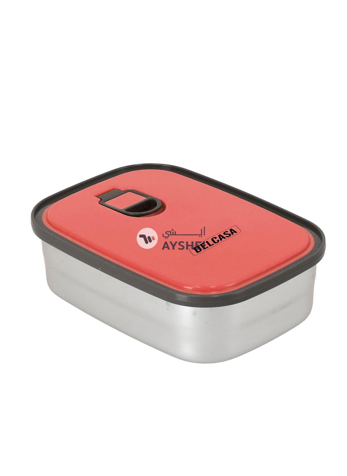 Delcasa 1100ML Stainless steel box Food Container lunch box DC2339 with polymer vent hole Lid-1-1