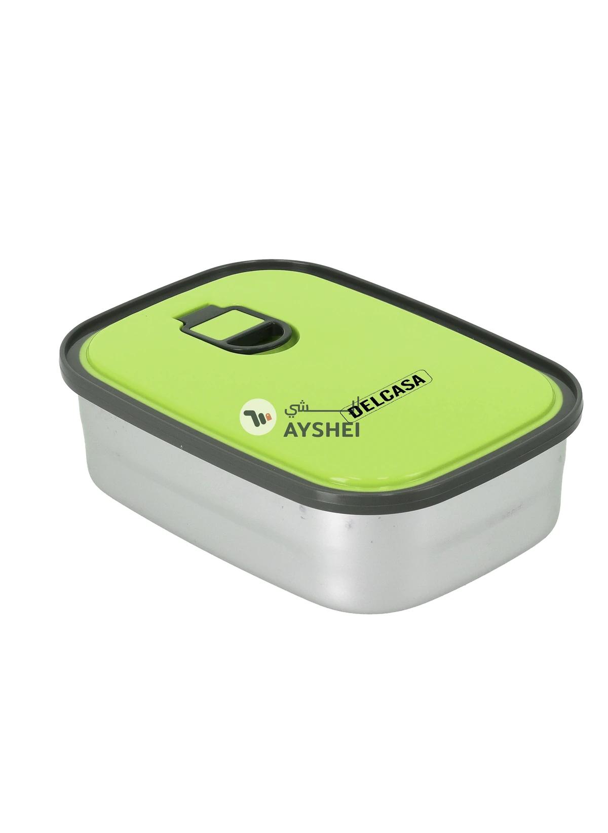 Delcasa 1100ML Stainless steel box Food Container lunch box DC2339 with polymer vent hole Lid-4-4