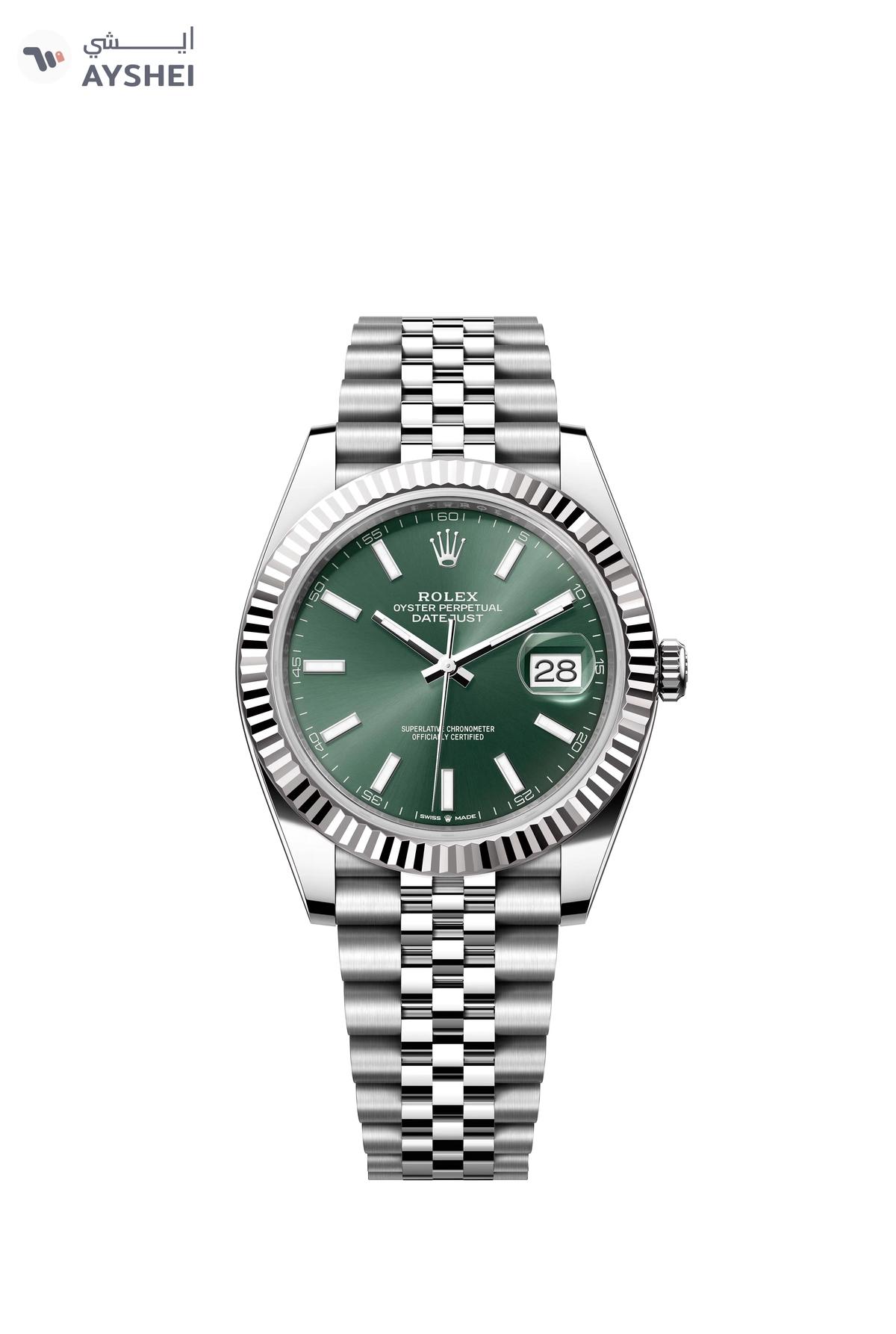 Rolex Datejust Green Index Dial 41mm-0-portrait