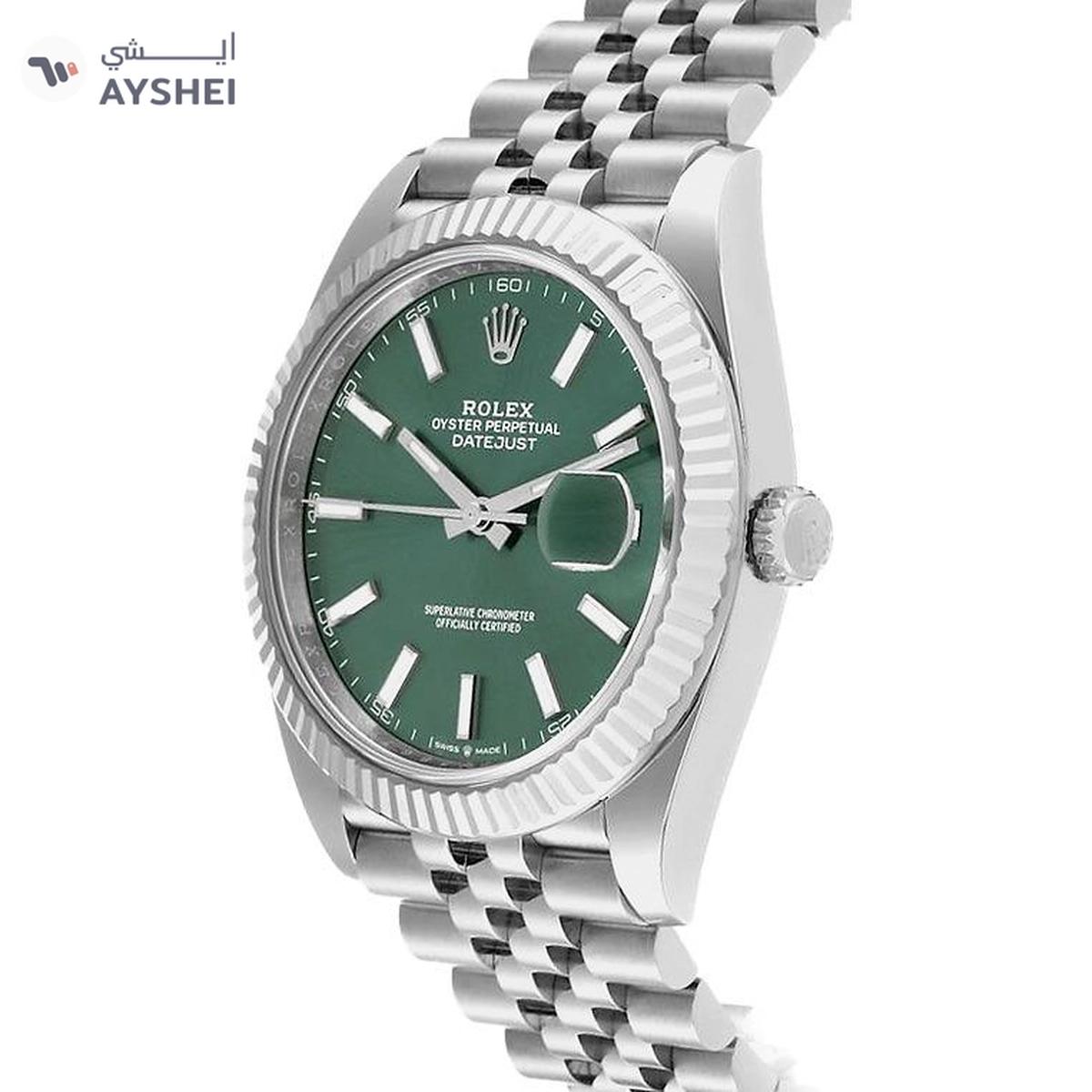 Rolex Datejust Green Index Dial 41mm-1-portrait