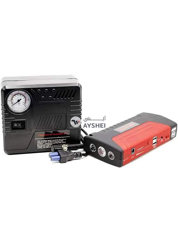 Generic Floureon Multifunctional Car Jump Starter With Compressor