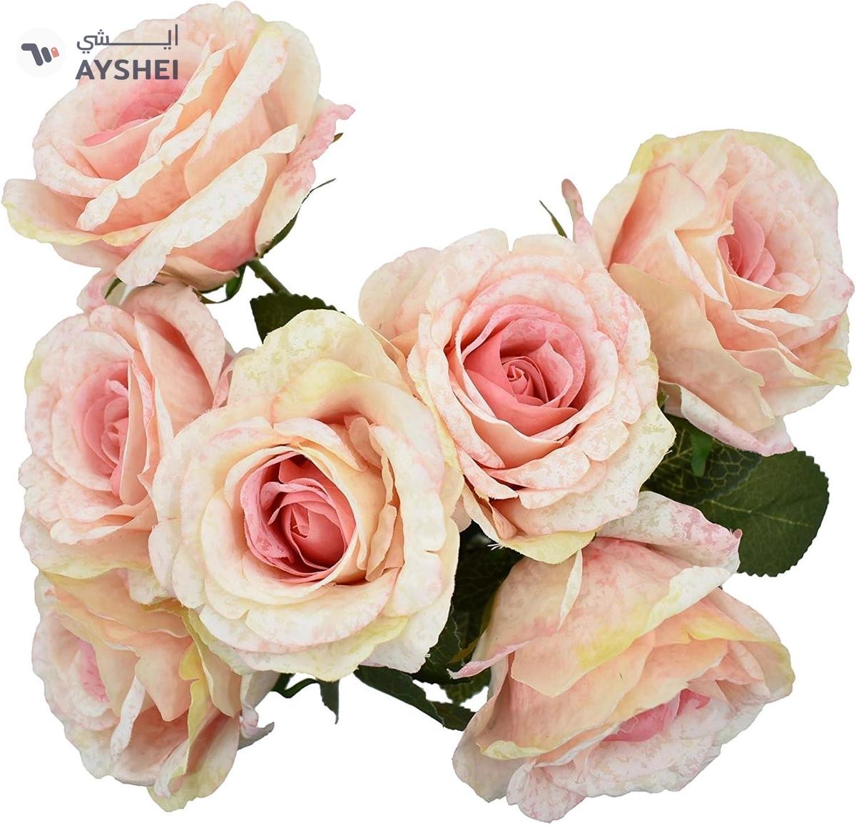 Yatai 7/Heads Luxury Silk Rose Flowers Artificial Plants For Home Bridal Wedding Party Decoration-0-0