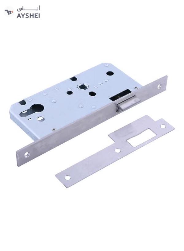 Geepas GHW65024 Stainless Steel Passage Lock - 72mm SS 304 Bolts | Latch Bolt & Dead Bolt |Fire Retardant Material | 235mm Forend Plate, Galvanized Lock case | 2 Years Warranty Silver 235mm