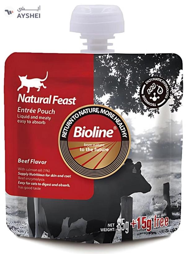 Bioline Natural Feast Entree Pouch Beef Flavor 85g+15g