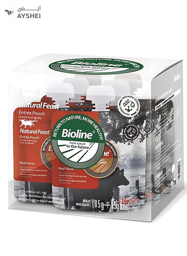 Bioline Natural Feast Entree Pouch Beef Flavor 85g+15g